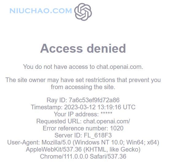 亲测！解决访问提示Access denied，You do not have access to chat.openai.com